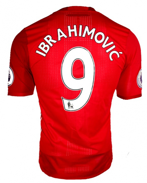 Adidas Manchester United Trikot 9 Zlatan Ibrahimovic 2016/17 Chevrolet Adizero Matchworn Herren L