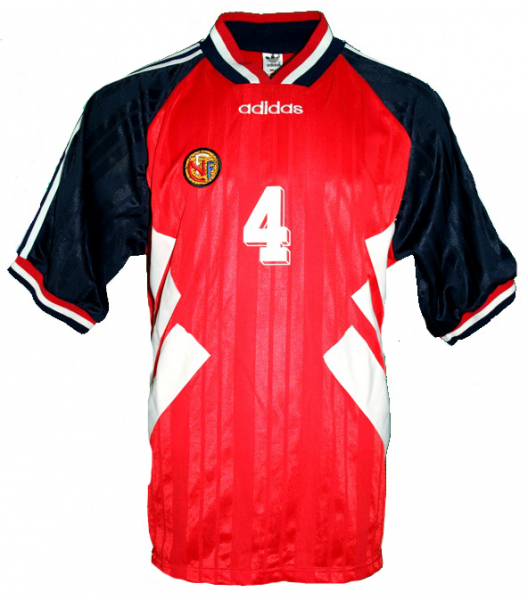 Adidas Norwegen Trikot 4 Rune Bratseth WM 1994 USA Rot Heim Herren XL