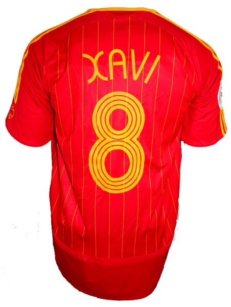 Adidas Espana camiseta 8 Xavi Copa del Mondo rojo senor L