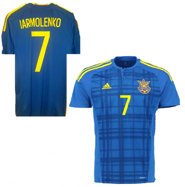 Adidas Ukraine Trikot 7 Andrij Jarmolenko Iarmolenko Yarmolenko Euro 2016 heim blau Herren M