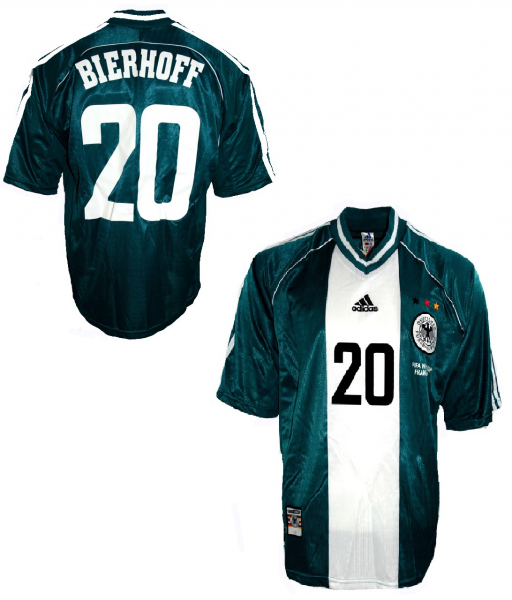 Adidas Deutschland Trikot 20 Oliver Bierhoff WM 1998 Match worn Neu Grün Herren L