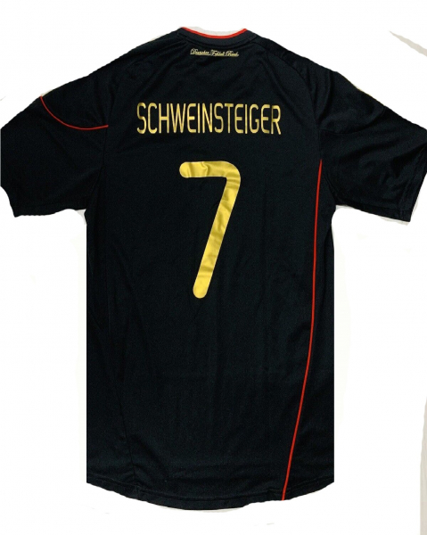 Adidas Deutschland Trikot 7 Bastian Schweinsteiger WM 2010 Schwarz Auswärts away DFB Herren M