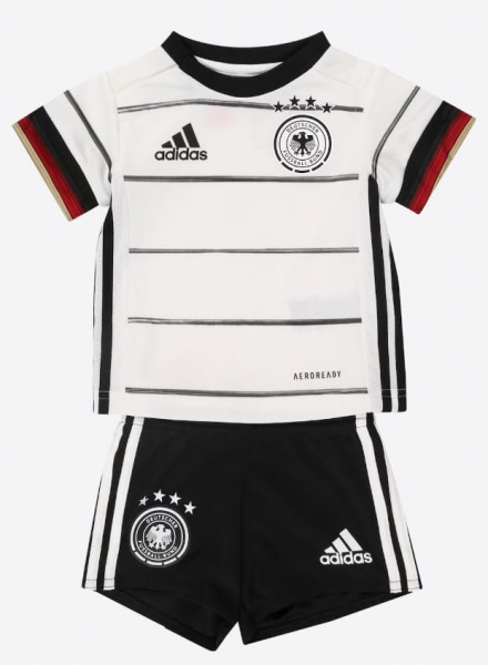 Adidas Deutschland Trikot Euro 2020 2021 heim weiß + Hose DFB 4 Sterne Minikit Baby Kind 68, 74 oder 86 cm