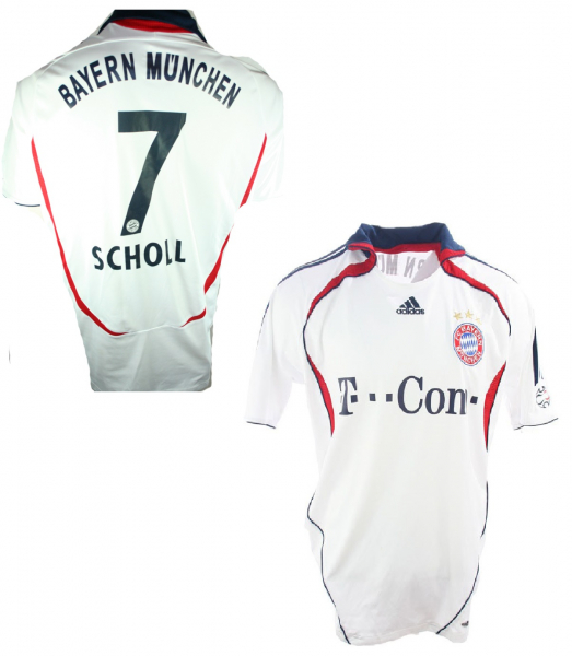 Adidas FC Bayern München Trikot 7 Mehmet Scholl 2006/07 Weiß Herren S-M = 176 cm oder XL