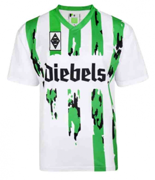 Score Draw Borussia MönchenGladbach Trikot Diebels 1994/95 1995/96 weiß grün Herren L