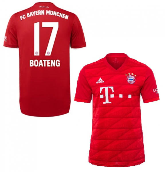 Adidas FC Bayern München Trikot 17 Jerome Boateng 2019/20 Heim Telekom T-com heim rot Herren M