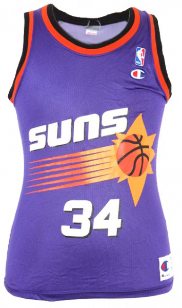Champion Phoenix Suns Trikot 34 Charles Barkley NBA Lila Heim Basketball Herren L (US 44)