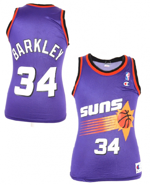 Champion Phoenix Suns Trikot 34 Charles Barkley NBA Lila Heim Basketball Herren L (US 44)