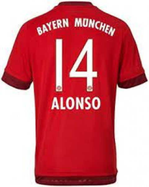 Adidas FC Bayern München Trikot 14 Xabi Alonso 2015/16 heim rot Herren XXL/2XL