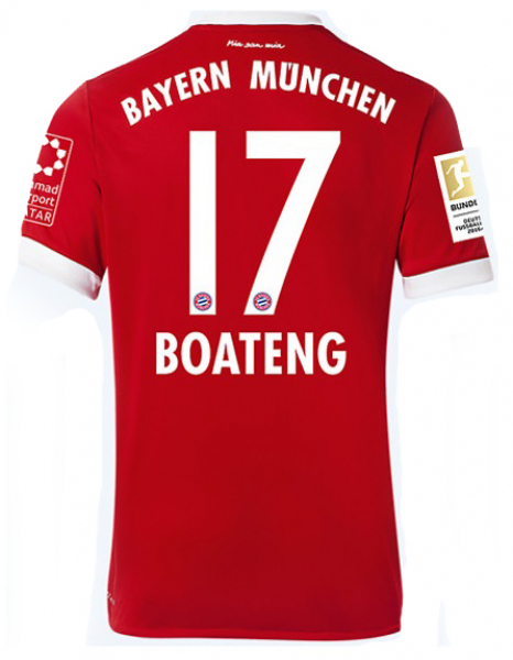 Adidas FC Bayern München Trikot 17 Jerome Boateng 2017/18 Heim Herren L