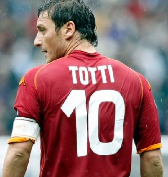 Kappa AS Rom jersey 10 Francesco Totti 2007/08 home red men's M