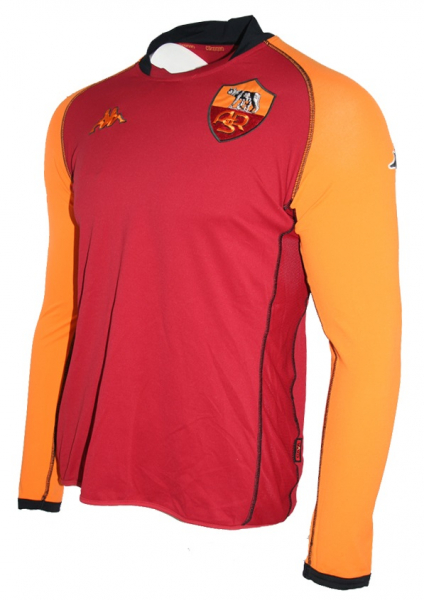 Kappa AS Rom Trikot 33 Gabriel Batistuta 2002/03 batigol CL Matchworn Langarm Rot Herren L