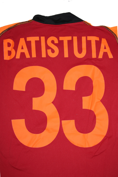 Kappa AS Rom Trikot 33 Gabriel Batistuta 2002/03 batigol CL Matchworn Langarm Rot Herren L