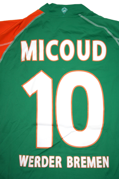 Kappa SV Werder Bremen Trikot 10 Johan Micoud 2004/05 Papagei Kik Grün/Orange Herren XL (B-Ware)