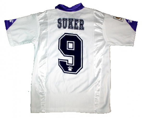 Kelme Real Madrid Trikot 9 Davor Suker mit Hose/Shorts 1996/97 Teka Weiß CL Herren XS=164cm = Talla 12