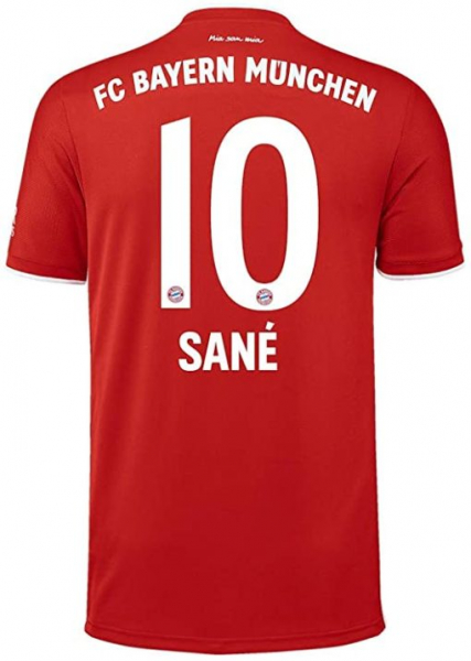 Adidas FC Bayern Munich jersey 10 Leroy Sane 2020/21 Champions League winner home men's M