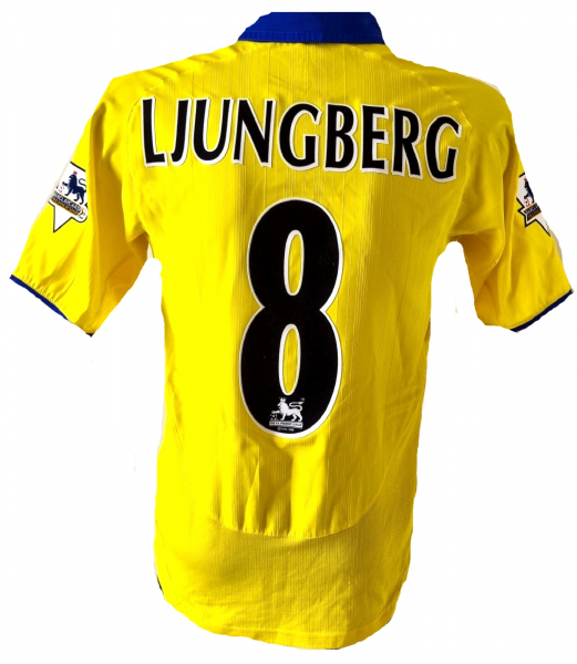 Nike FC Arsenal London Trikot 8 Freddie Ljungberg ohne o2 Sponsor gelb Herren XL