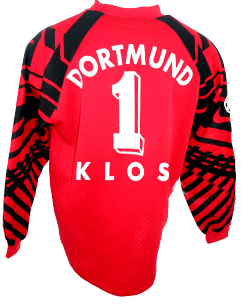 Nike Borussia Dortmund Torwart Trikot 1 Stefan Klos 1995/96 CL BVB Continentale Rot Herren M