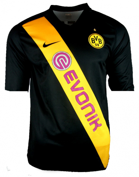 Nike Borussia Dortmund jersey 2008/09 BVB Evonik away black kids 164 cm