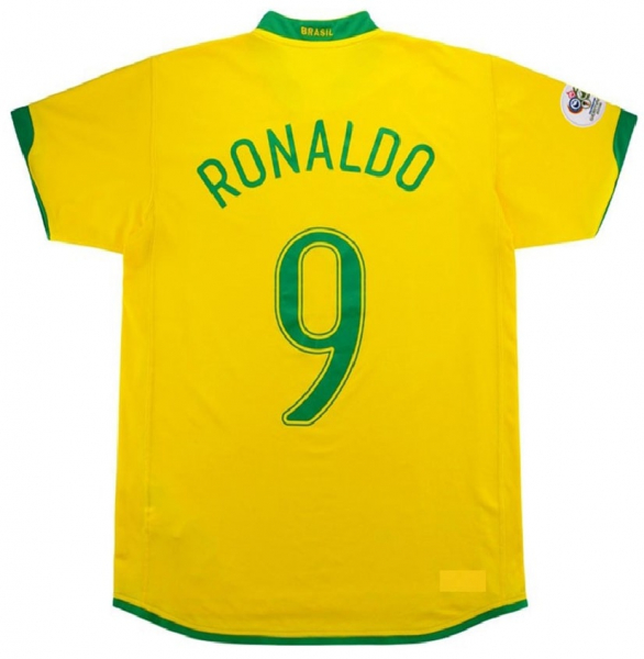 Nike Brasil camiseta 9 Ronaldo 2006 el fenomene amarillo senor XL