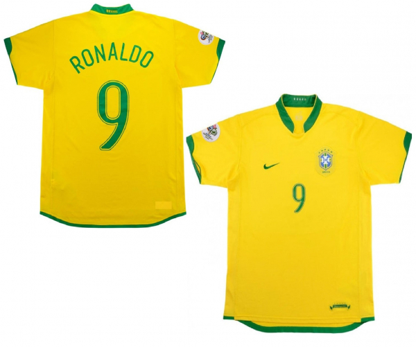 Nike Brasil camiseta 9 Ronaldo 2006 el fenomene amarillo senor XL