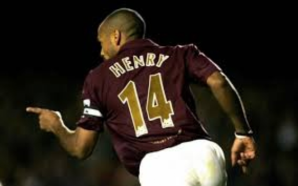 Nike FC Arsenal Trikot 14 Thierry Henry 2005/06 O2 CL Final Away unbeaten Herren XXL