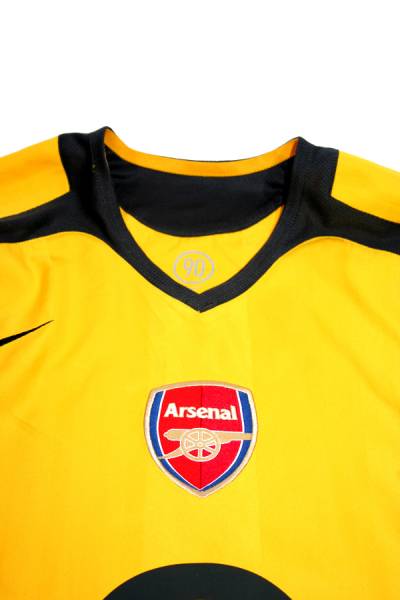 Nike FC Arsenal Trikot 14 Thierry Henry 2005/06 O2 Gelb CL Finale Match worn Langarm Herren M