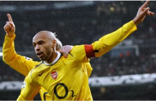 Nike FC Arsenal Trikot 14 Thierry Henry 2005/06 O2 Gelb CL Finale Match worn Langarm Herren M