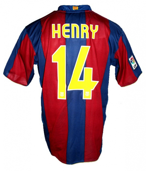 Nike FC Barcelona Trikot 14 Thierry Henry 2007/08 Unicef Heim NEU mit Etiketten Herren XL
