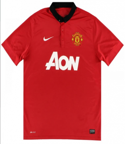 Nike Manchester United Trikot 10 Wayne Rooney 2013/14 heim rot A-on Herren M
