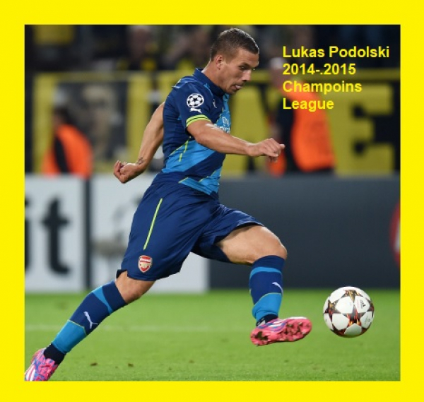 Puma FC Arsenal London Trikot 9 Lukas Podolski 2014/15 Fly Emirates Auswärts Herren M