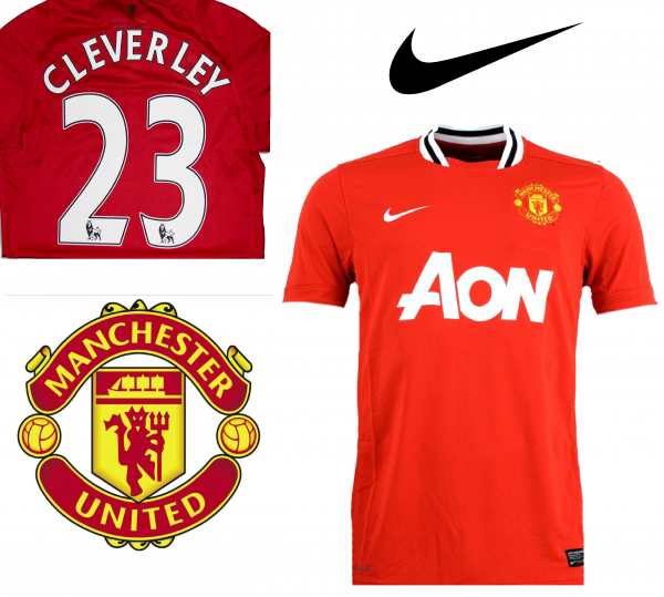 Nike Manchester United Trikot 2011/12 23 Tom Cleverley heim rot A-on Herren M