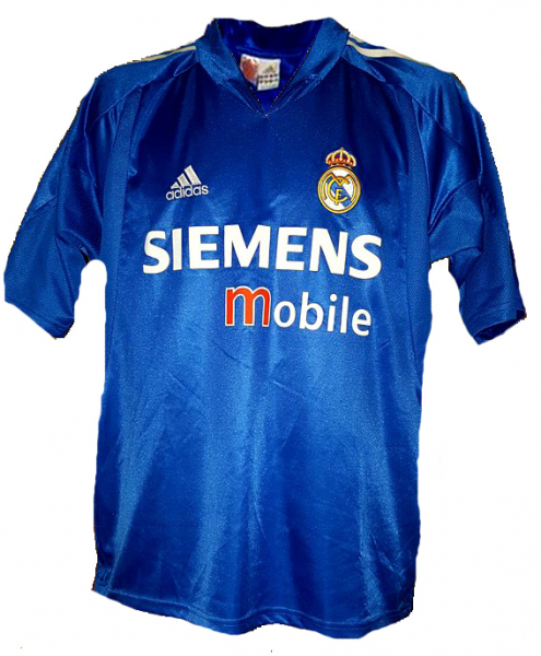 Adidas Real Madrid Trikot 7 Raul 2004/05 Siemens auswärts blau Herren XL