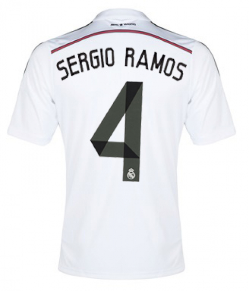 Adidas Real Madrid camiseta 4 Sergio Ramos 2014/15 Emirates home señor XL