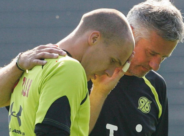 Under Armour Hannover 96 Torwart Trikot 1 Robert Enke 2008/09 matchworn grün/gelb Herren M/L