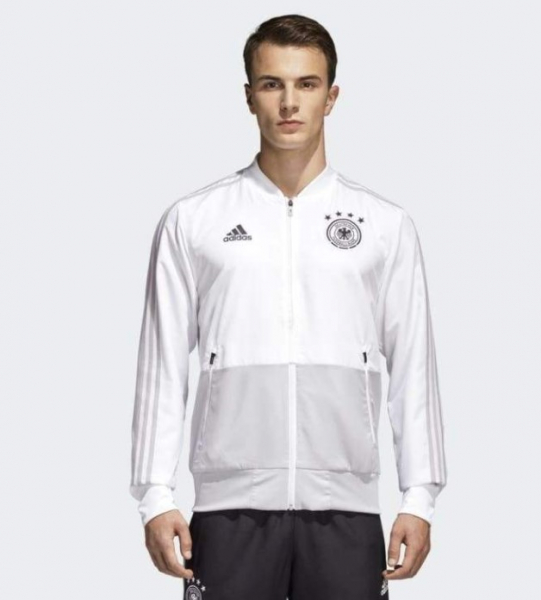 Adidas Deutschland Trainings-Jacke WM 2918 Präsentationsjacke weiß grau DFB Herren XL oder XXL