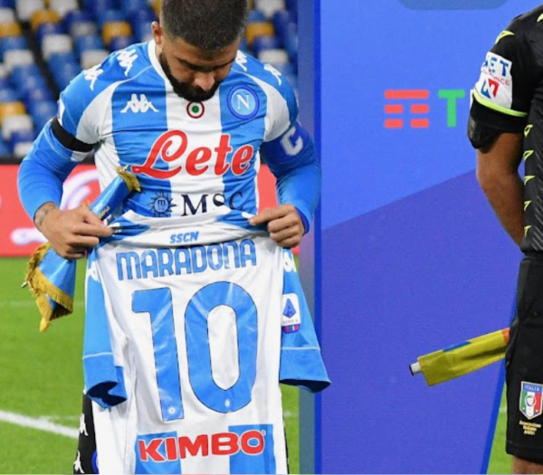Kappa SSC Napoli Nápoles camiseta 2020/21 argentina white blue senor L