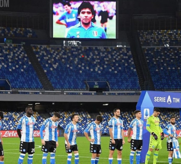 Kappa SSC Napoli Nápoles camiseta 2020/21 argentina white blue senor L