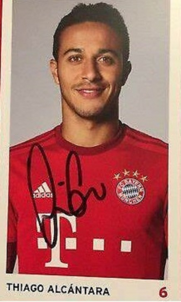 Adidas FC Bayern Munich jersey 6 Thiago Alcantara 2015/16 home red men's S or XL