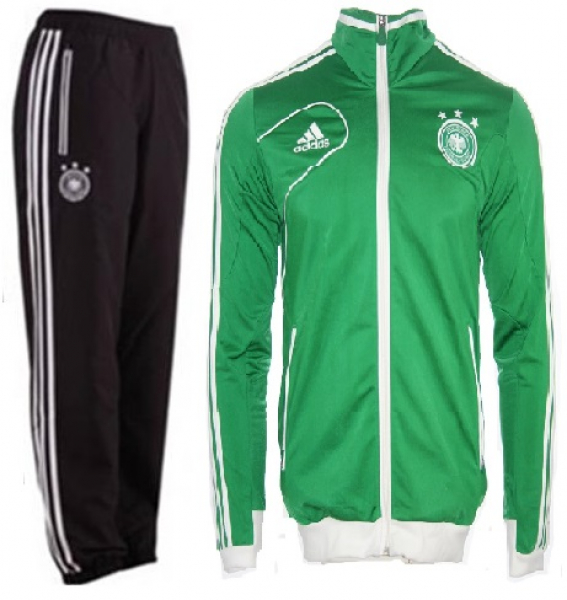 Adidas Deutschland Trainingsanzug Präsentationsanzug Euro 2012 DFB grün schwarz Herren S