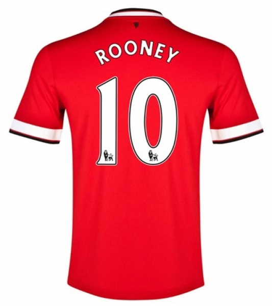 Nike Manchester United Trikot 10 Wayne Rooney 2014/15 heim rot Chevrolet Herren XXL/2XL