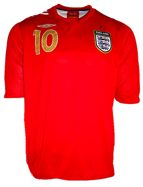 Umbro England Trikot 10 Michael Owen WM 2006 Away Rot Herren XL oder 2XL/XXL