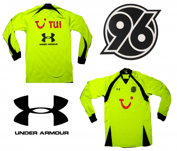Under Armour Hannover 96 Torwart Trikot 1 Robert Enke 2008/09 matchworn grün/gelb Herren M/L
