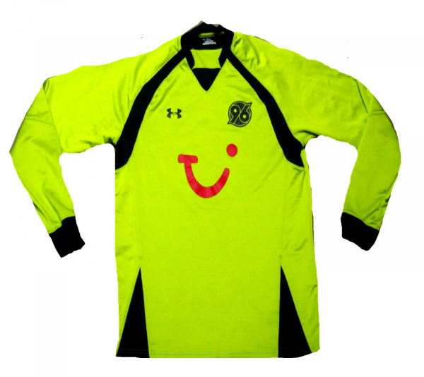 Under Armour Hannover 96 Torwart Trikot 1 Robert Enke 2008/09 matchworn grün/gelb Herren M/L