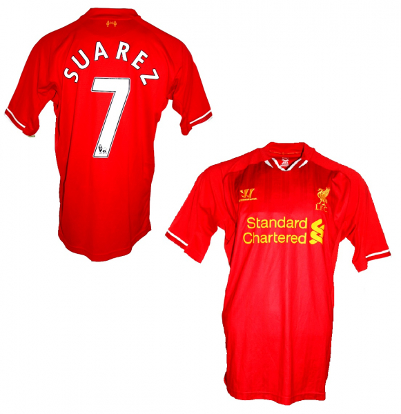 Warrior FC Liverpool Trikot 7 Luis Suárez 2013/14 Heim Herren XXL/2XL