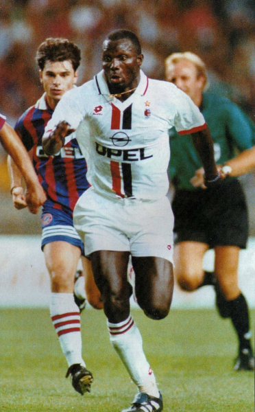 Ac Mailand camiseta Opel Lotto 14 George Weah 1995/96 - XL