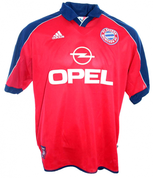 Adidas FC Bayern München Trikot 14 Mario Basler 2000/01 Opel rot Herren XL