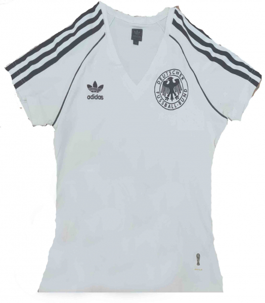Adidas Originals Deutschland Trikot WM 1974 Weltmeister 74 DFB weiß T-Shirt Damen D = 38