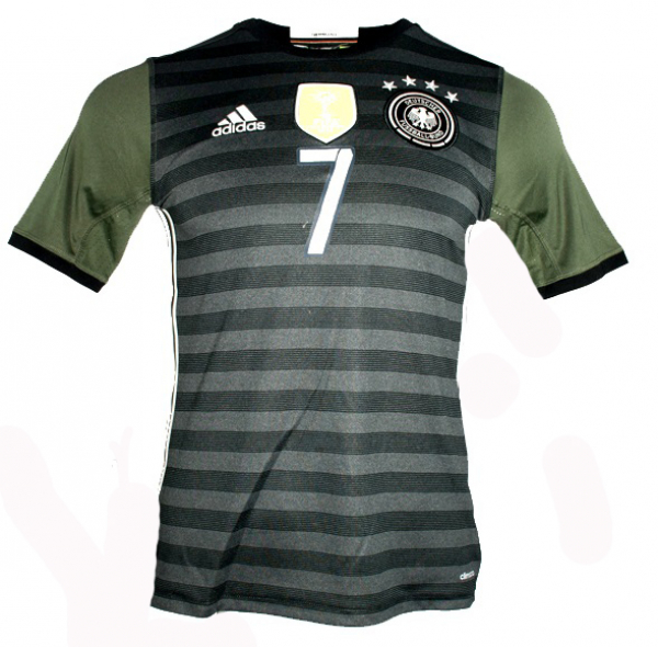 Adidas Deutschland Trikot 7 Bastian Schweinsteiger Euro 2016 DFB Auswärts Grau Herren S
