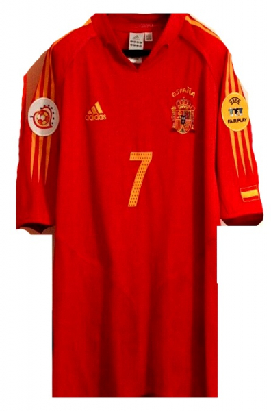 Adidas Spanien Trikot 7 Raul Euro 2004 rot Herren XL